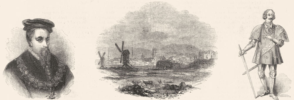 PEERS. Lord Stanley; Leicester; Howard, Earl Surrey 1845 old antique print